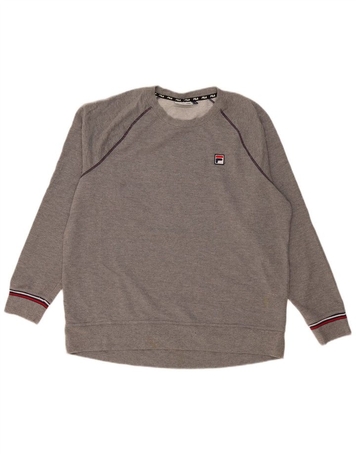 Moletom masculino Fila Jumper XL cinza algodão