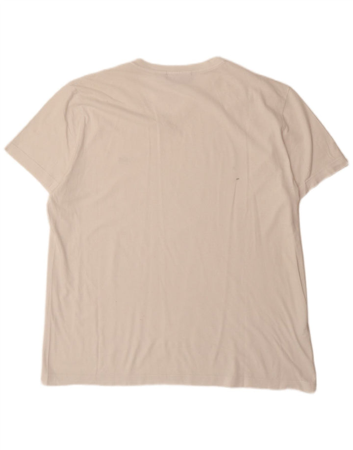 Camiseta masculina Lacoste Regular Fit tamanho superior 7 2XL algodão branco
