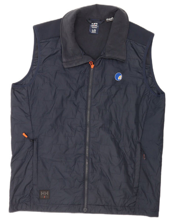 Helly Hansen Mens Padded Gilet UK 40 Large Navy Blue Polyester
