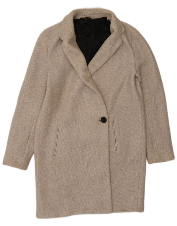 Sobretudo pulôver feminino Zara UK 10 pequeno algodão cinza