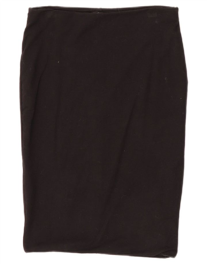 Saia lápis feminina Zara médio W28 algodão preto