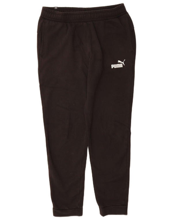 Calça de treino masculina Puma Joggers grande algodão preto