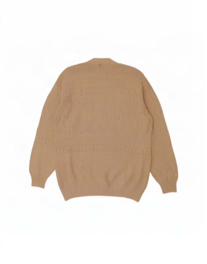 Suéter Cardigan Masculino Think Pink IT 54 XL Algodão Bege