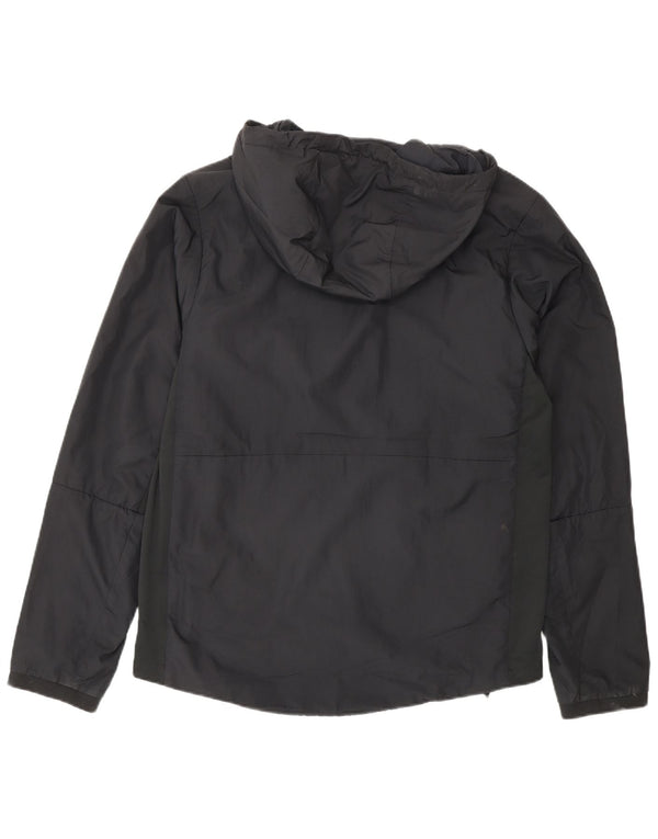 Jaqueta masculina Nike Therma-Fit com capuz e jaqueta pequena de poliéster preto