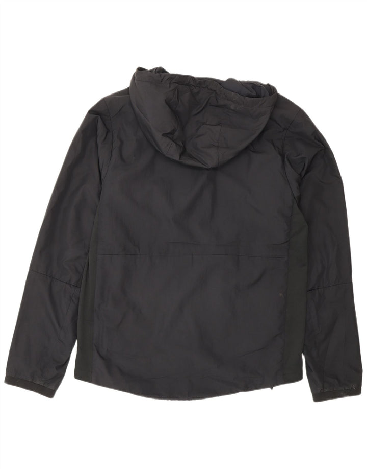 Jaqueta masculina Nike Therma-Fit com capuz e jaqueta pequena de poliéster preto