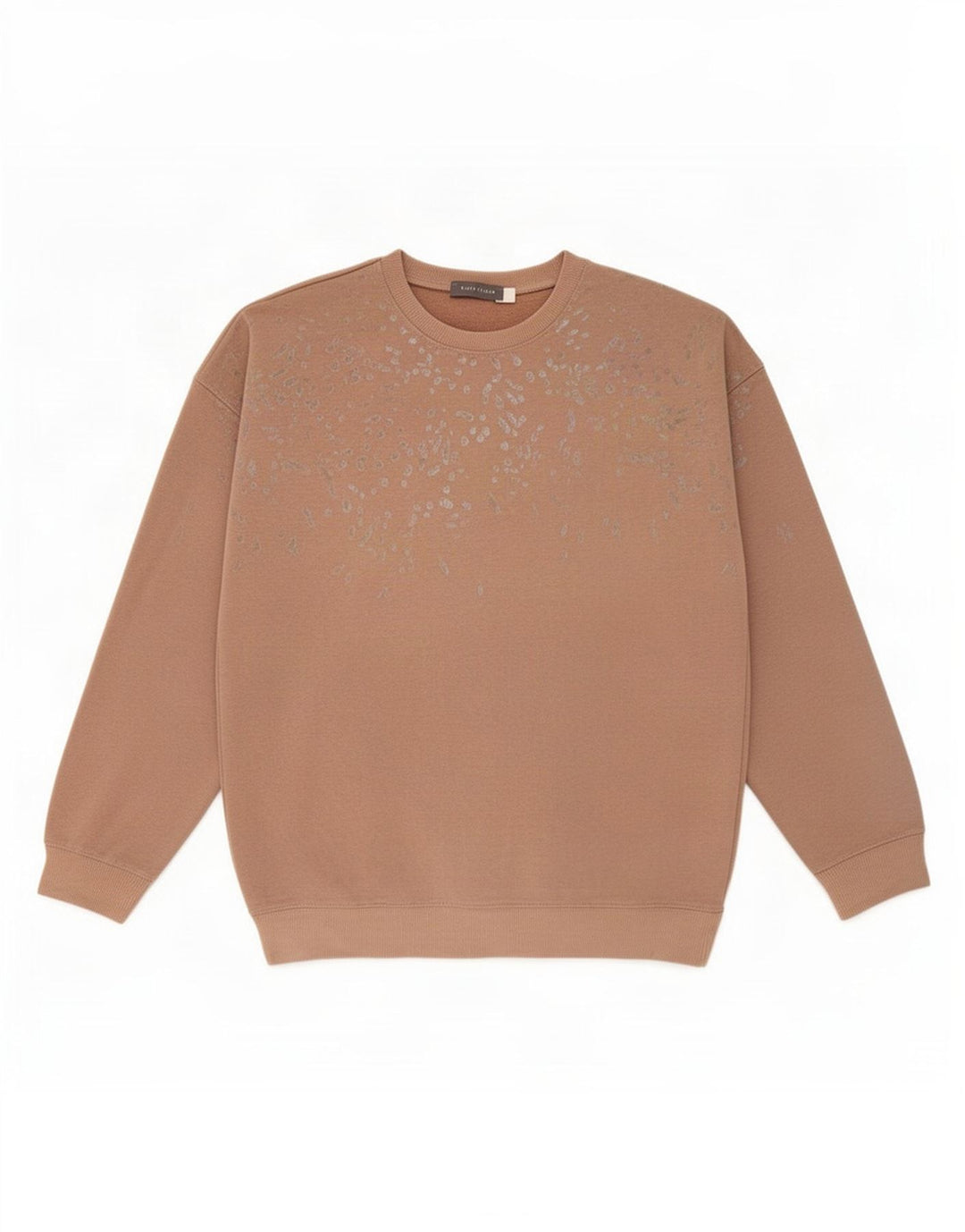 Suéter feminino com estampa abstrata MINT VELVET Reino Unido 10 pequeno bege