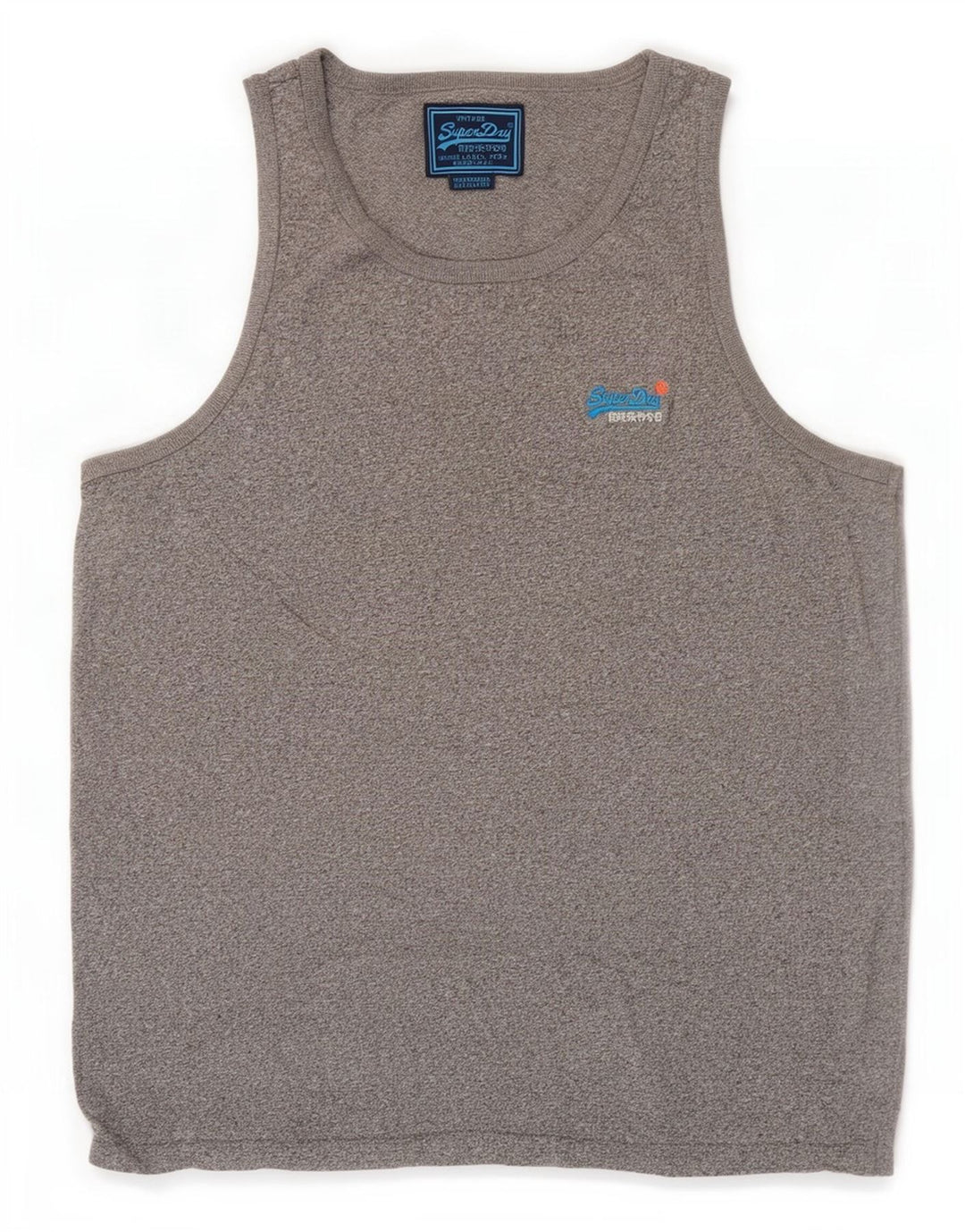 Colete masculino Superdry 2XL algodão manchado azul