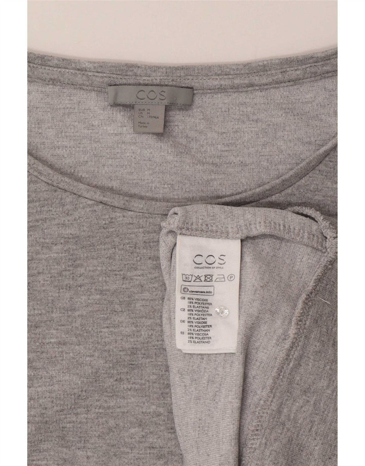 Cos feminino oversized manga comprida UK 14 cinza médio manchado viscose