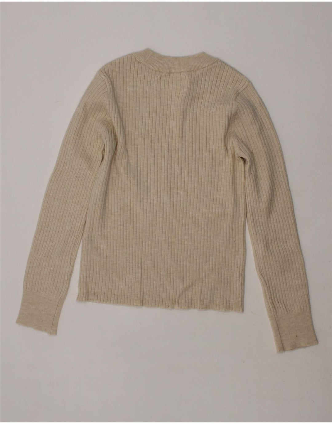 ZARA Girls Crew Neck Jumper Sweater 9-10 Years Beige Vintage Zara and Second-Hand Zara from Messina Hembry 