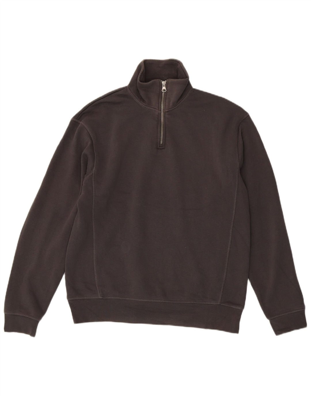 Moletom masculino Zara com zíper e gola em poliéster cinza pequeno