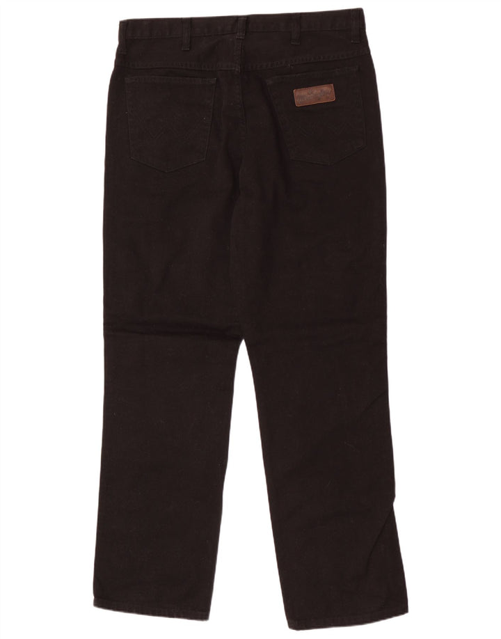 Wrangler Masculino Ohio Straight Jeans W36 L32 Algodão Preto