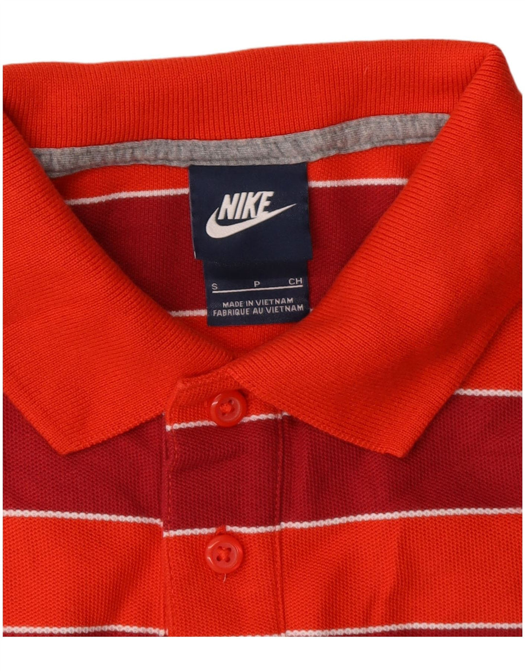Camisa polo masculina Nike Graphic pequena listrada vermelha