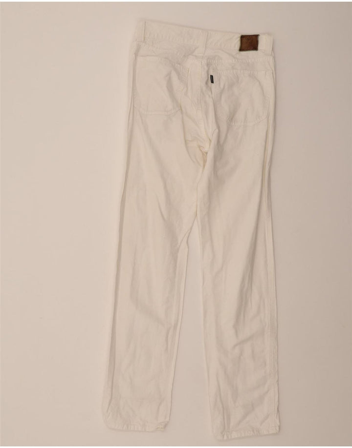 JECKERSON Mens Slim Casual Trousers W29 L32 White Cotton Vintage Jeckerson and Second-Hand Jeckerson from Messina Hembry 