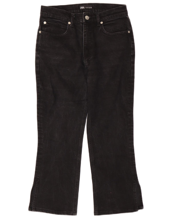 Calça jeans feminina Zara EU 40 grande W30 L25 algodão preto