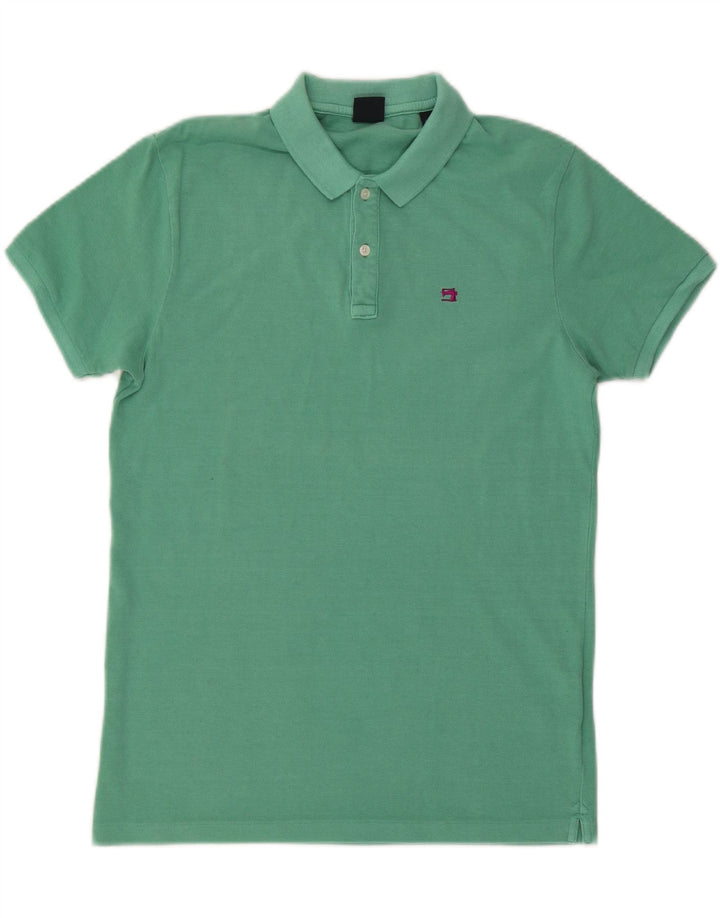 Camisa polo masculina SCOTCH & SODA Amsterdam Couture de algodão verde médio
