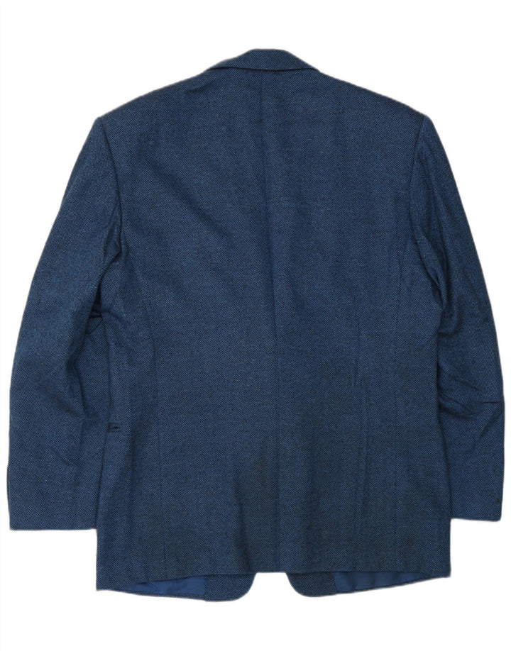 Jaqueta blazer masculina Pal Zileri com 2 botões IT 52 XL azul espinha de peixe
