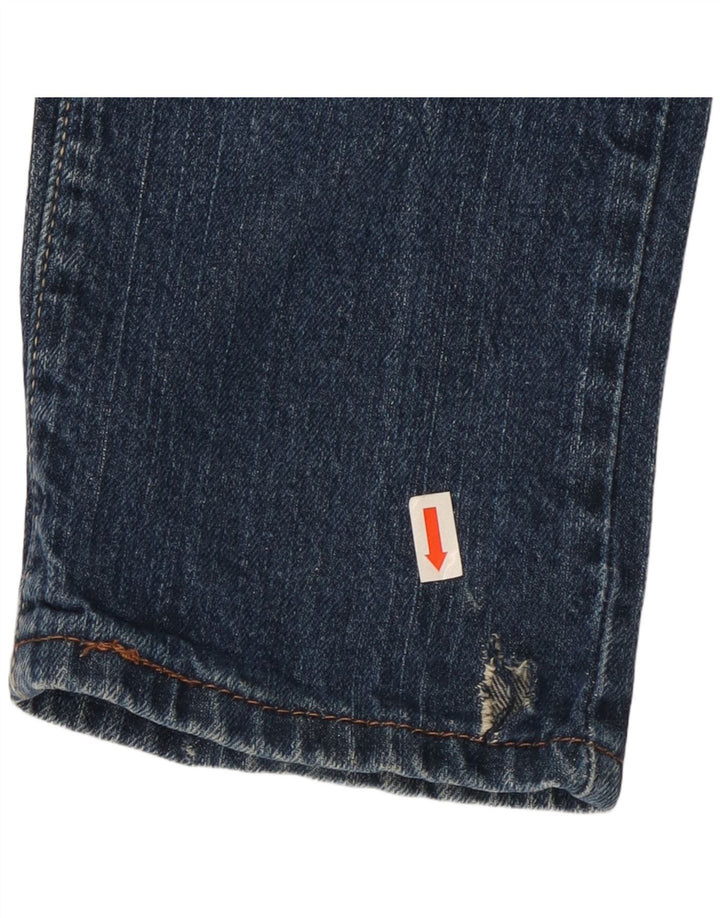 Calça jeans feminina Levi's 504 Tilted Slim US 5 médio W30 L32 azul algodão