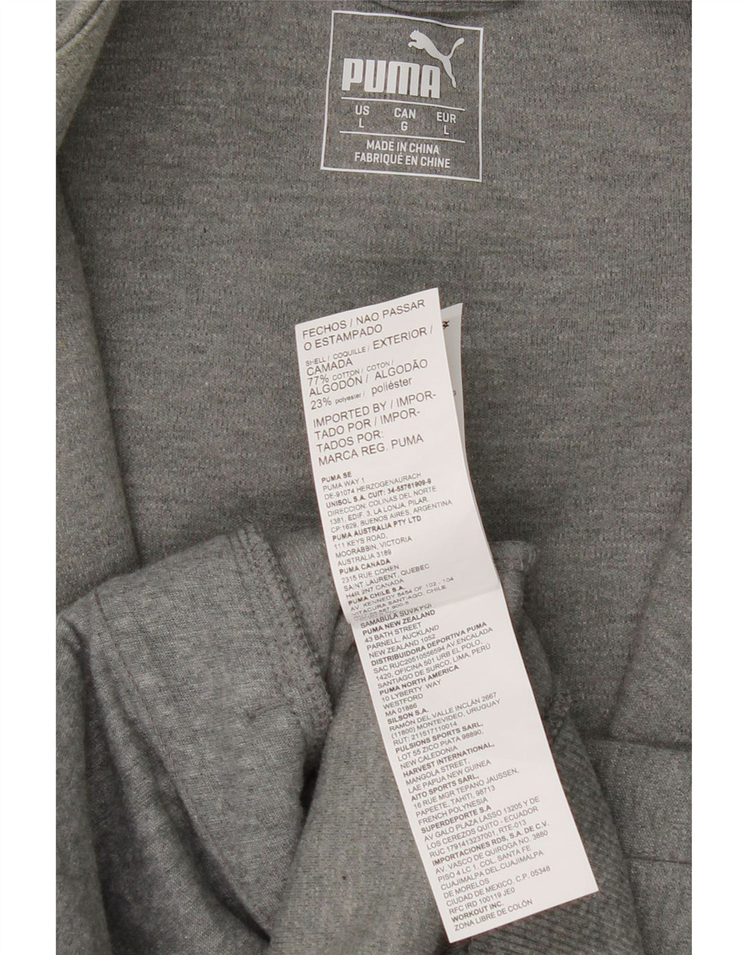 PUMA Mens Tracksuit Top Jacket Large Grey Colourblock Cotton Vintage Puma and Second-Hand Puma from Messina Hembry 
