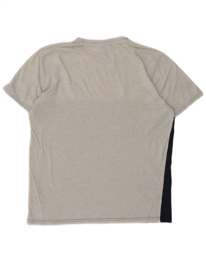 Camiseta masculina Ellesse grande algodão colorblock cinza