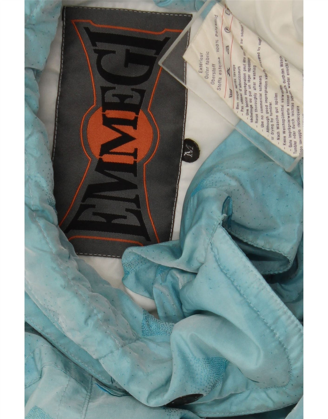 Jaqueta de esqui masculina Emmegi UK 38 poliamida geométrica azul média