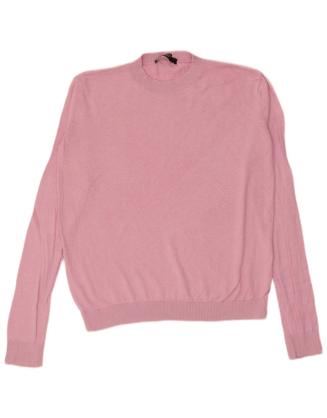 Suéter feminino Max Mara com gola redonda, Reino Unido 14, rosa médio