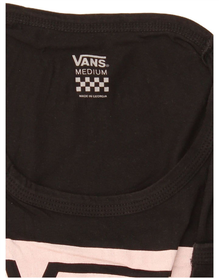 Vans Womens Graphic Vest Top UK 12 Médio Preto