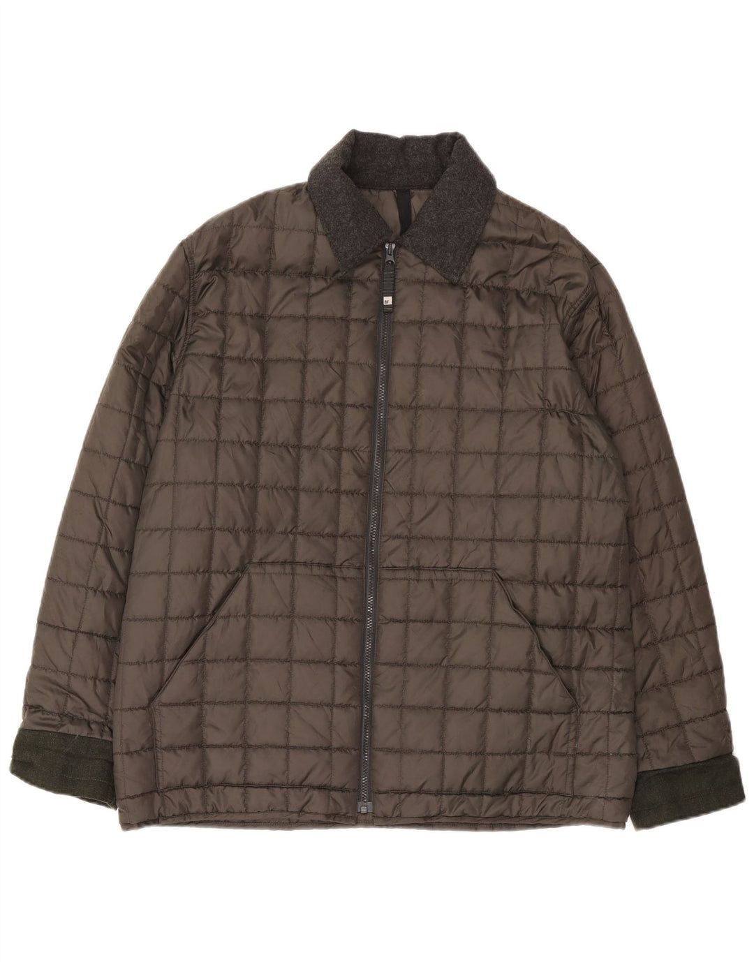 Belfe & Mens Jaqueta Acolchoada UK 46 3XL Cinza Poliéster
