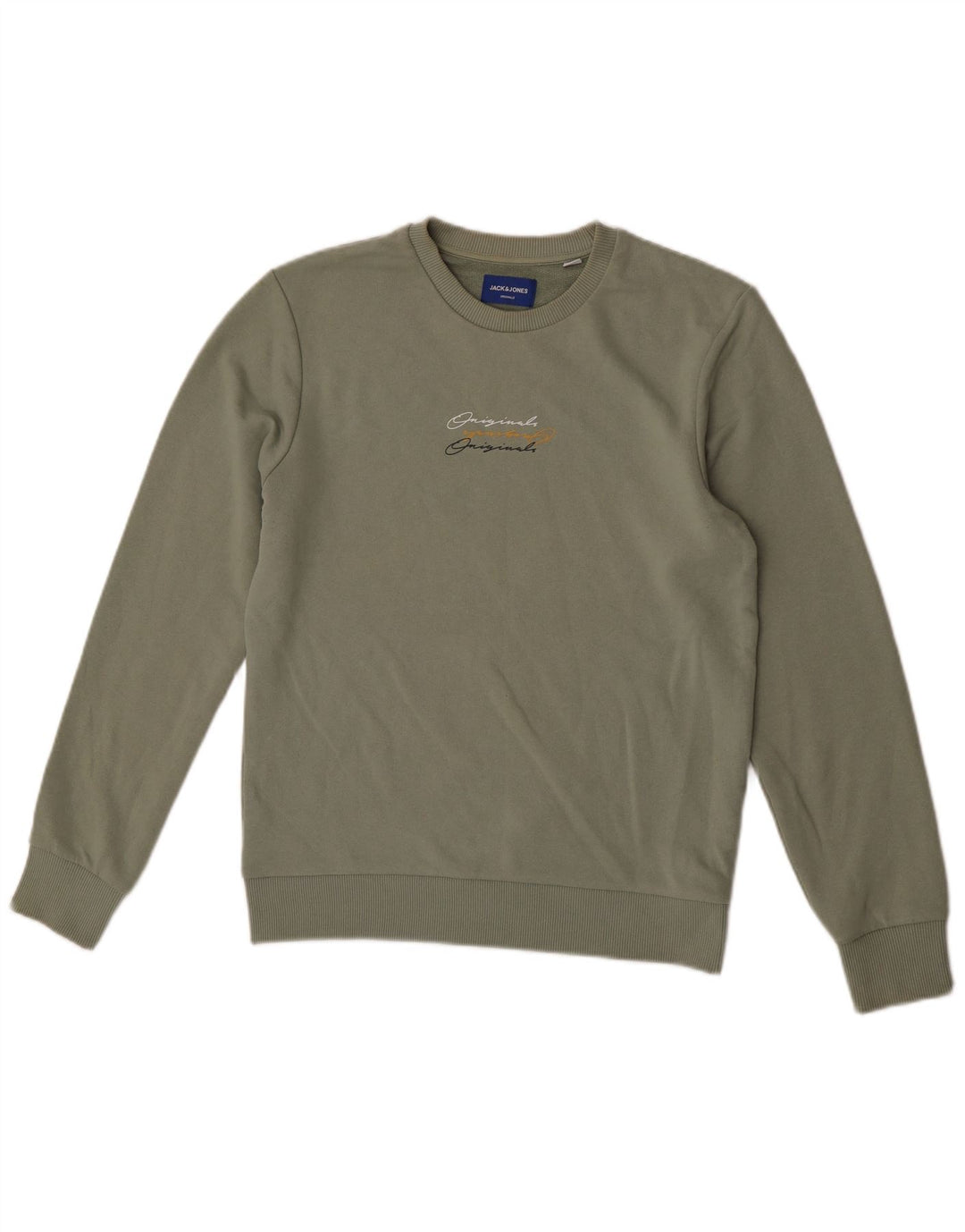 Jack & Jones moletom gráfico masculino jumper pequeno cáqui poliéster