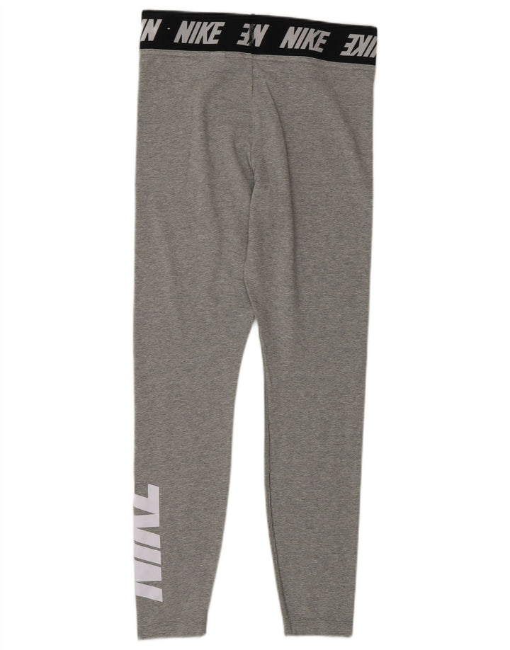 Leggings Nike Femininas Graphic UK 12 Algodão Colourblock Cinza Médio