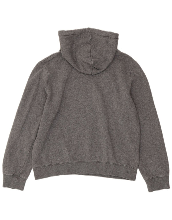 Fila feminino gráfico moletom com capuz UK 14 algodão cinza médio