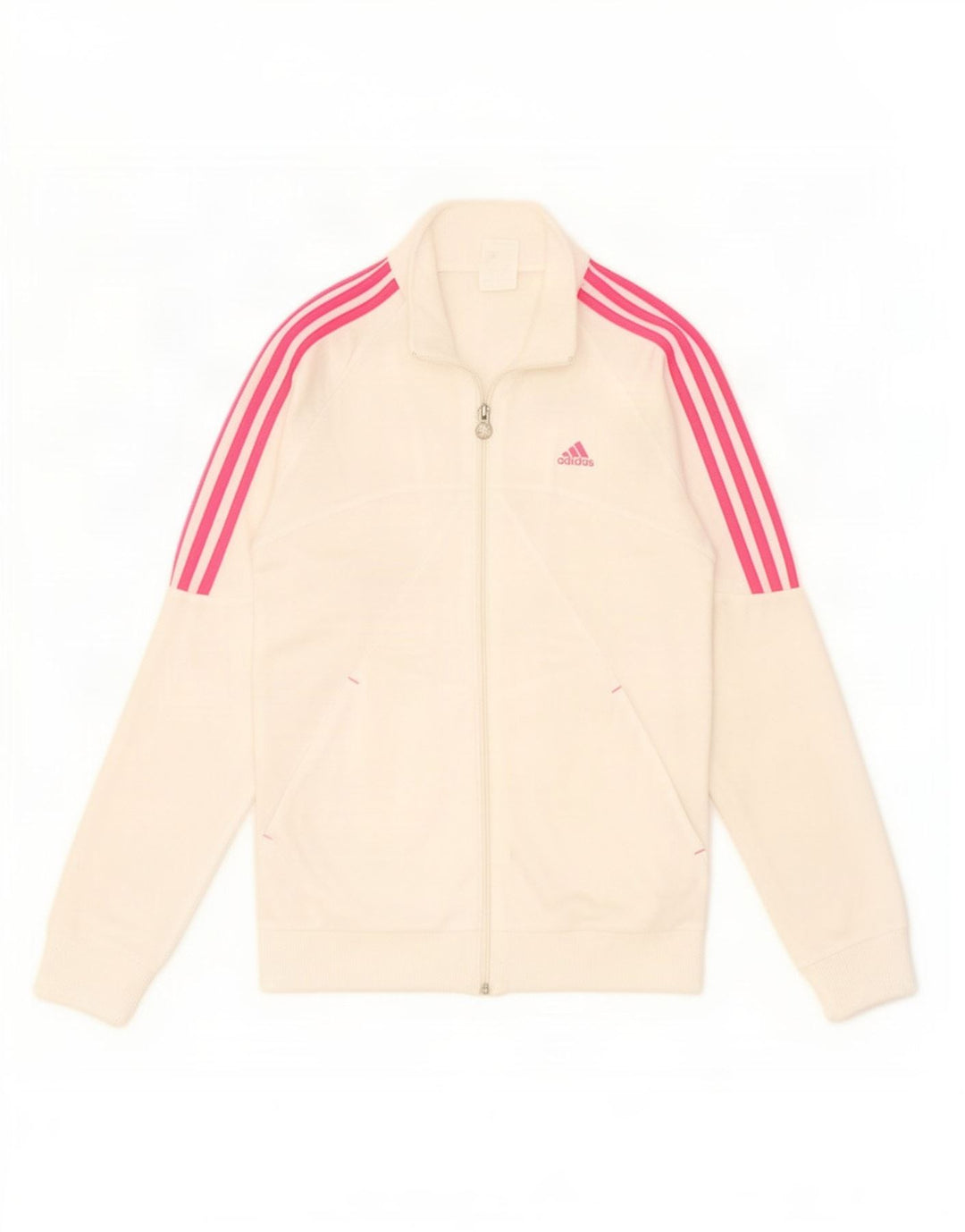 Adidas Meninas Treino Top Jaqueta 14-15 Anos Off White Poliéster