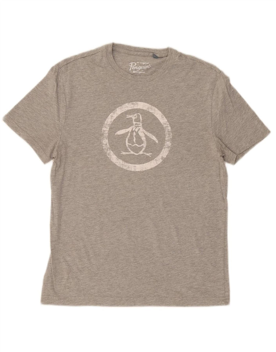 Camiseta gráfica masculina PENGUIN cinza pequena
