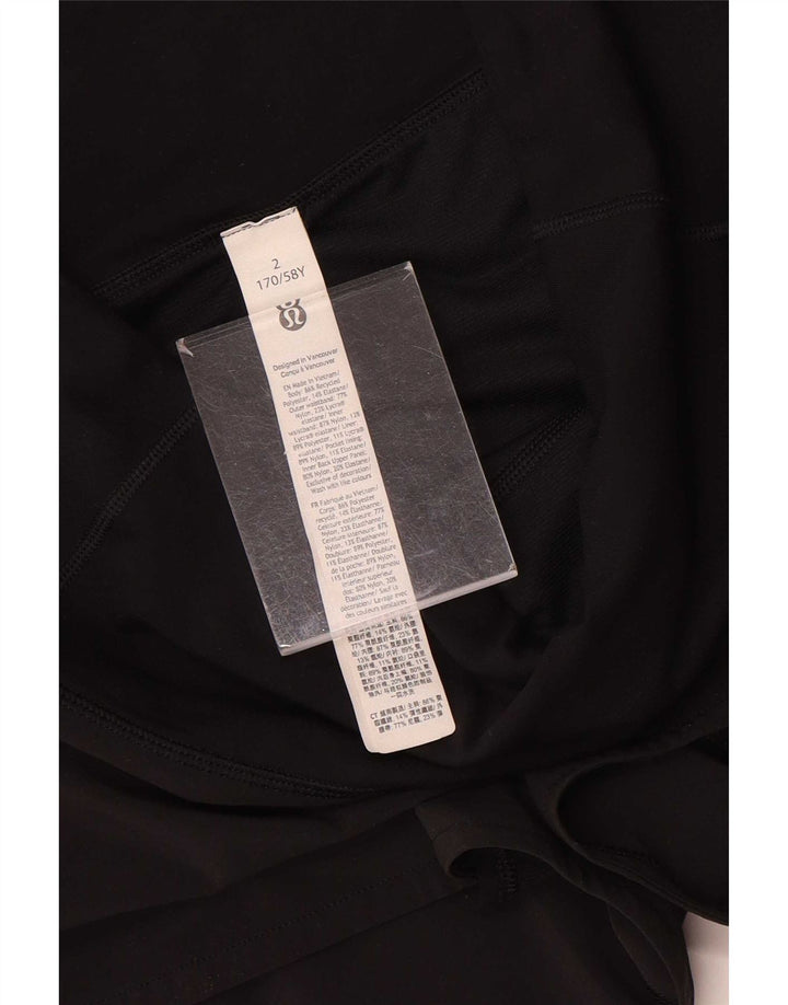 Shorts esportivos femininos Lululemon EUA 2 XS preto nylon