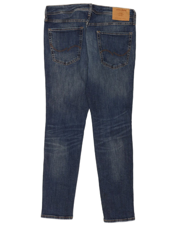 Jack & Jones Masculino Liam Skinny Jeans W32 L30 Azul Algodão