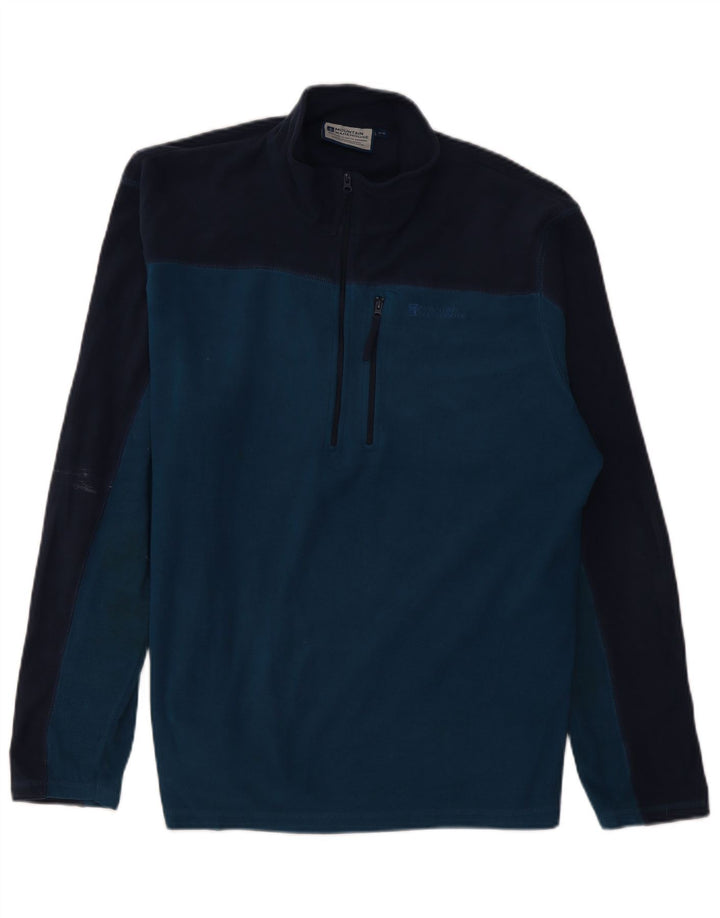 MOUNTAIN WAREHOUSE Suéter masculino de lã com zíper e gola XL azul marinho Colourblock