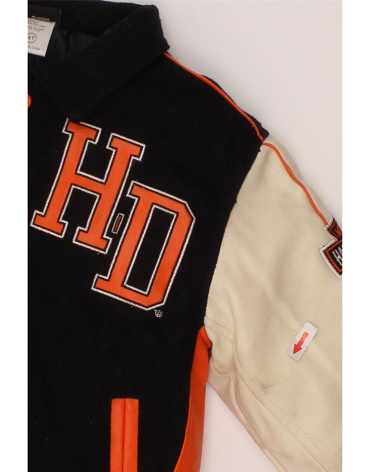 Jaqueta Harley Davidson Boys Graphic Varsity 3-4 anos Azul marinho Colorblock