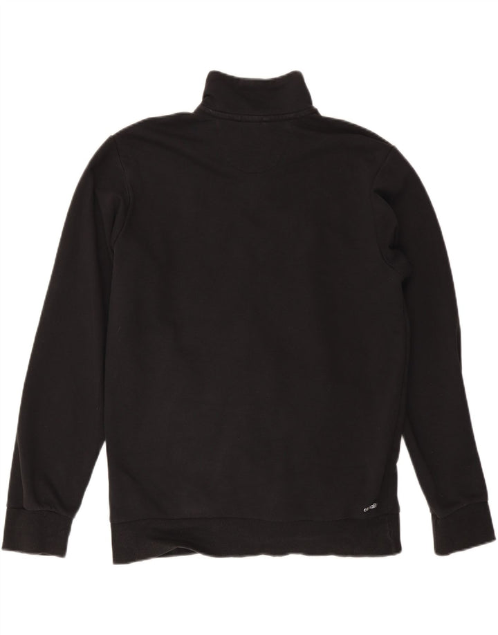 ADIDAS Mens Graphic Tracksuit Top Jaqueta Grande Algodão Preto