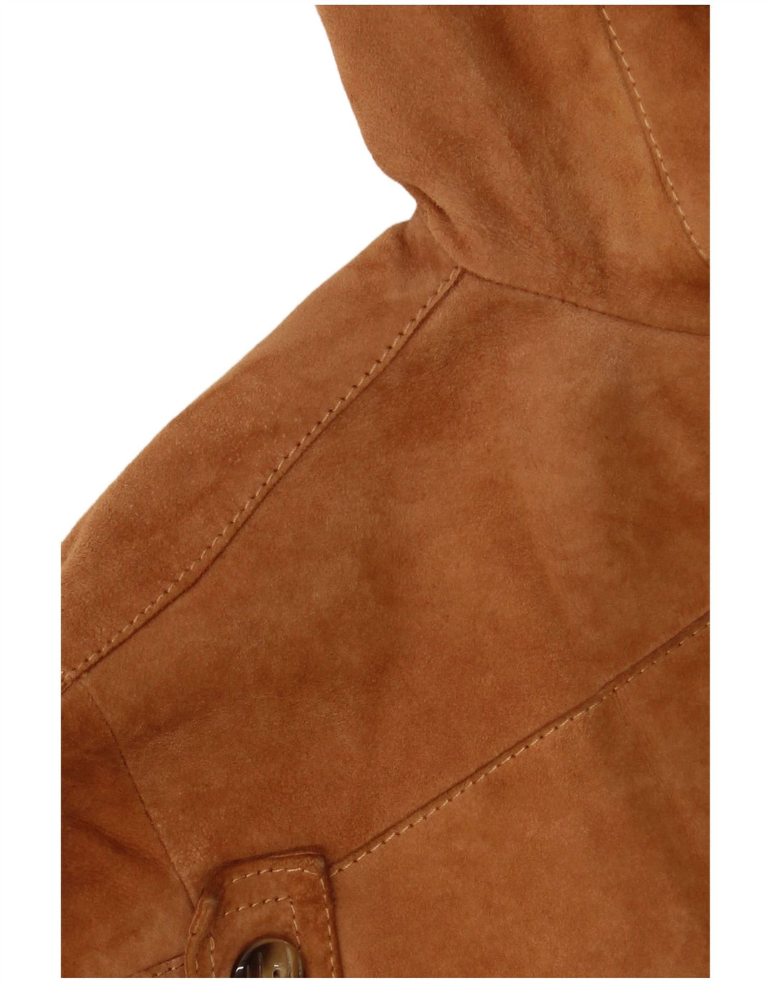 Jaqueta blazer feminina VINTAGE de camurça com 3 botões IT 42 marrom médio