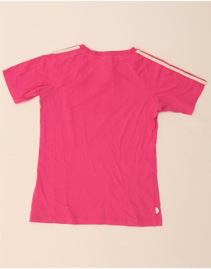 ADIDAS Girls T-Shirt Top 15-16 Years Pink Cotton Vintage Adidas and Second-Hand Adidas from Messina Hembry 