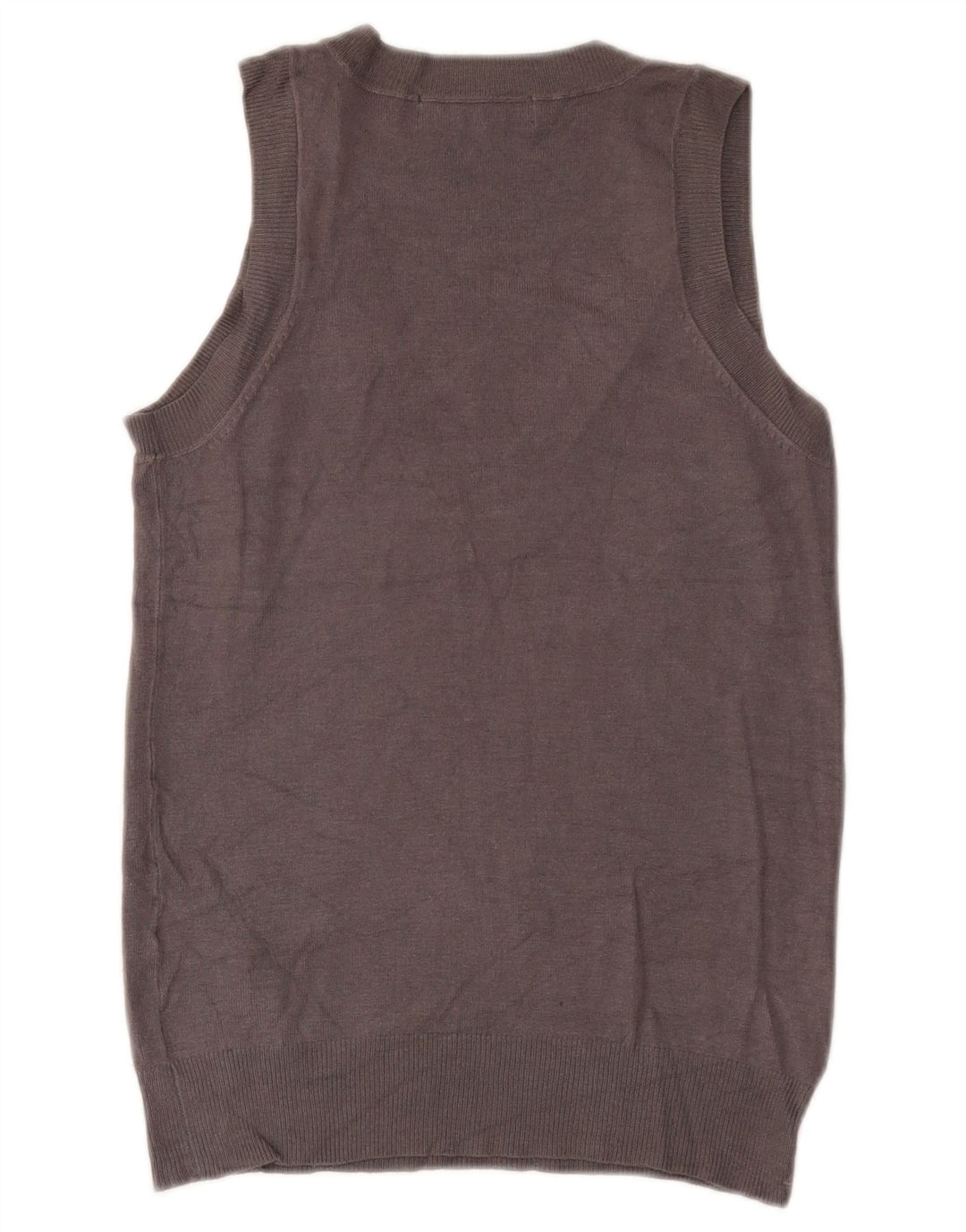 Zara Womens Vest Tank Top UK 12 Viscose cinza médio