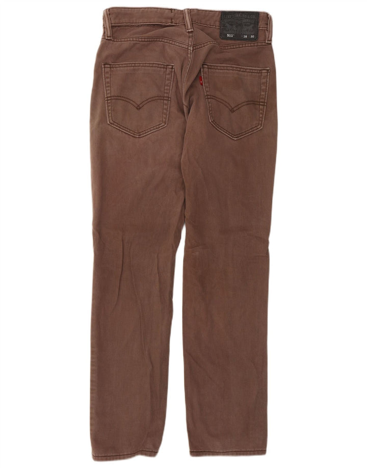 Levi's Masculino 511 Slim Jeans W28 L30 Marrom Algodão