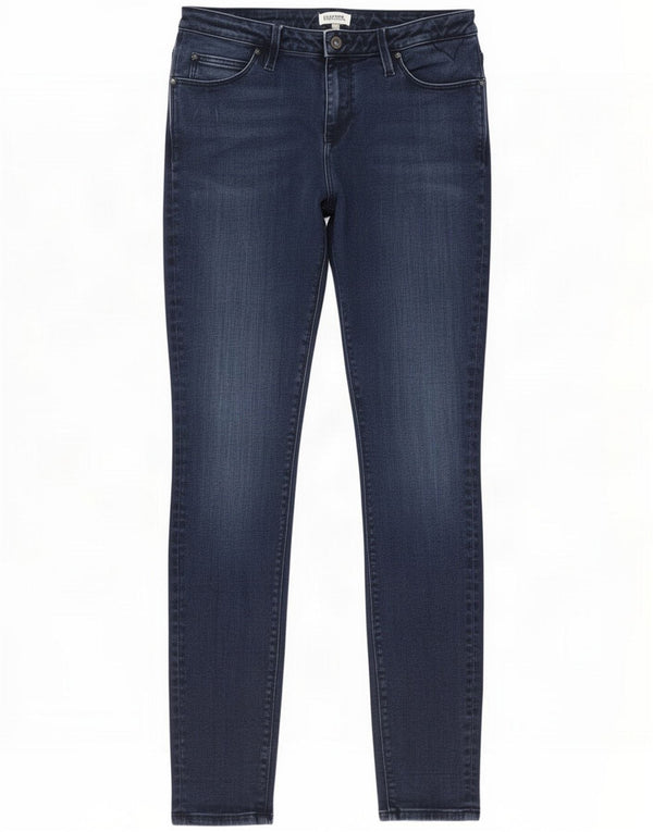 Tommy Hilfiger Jeans skinny feminino de cintura média W34 L32 algodão azul