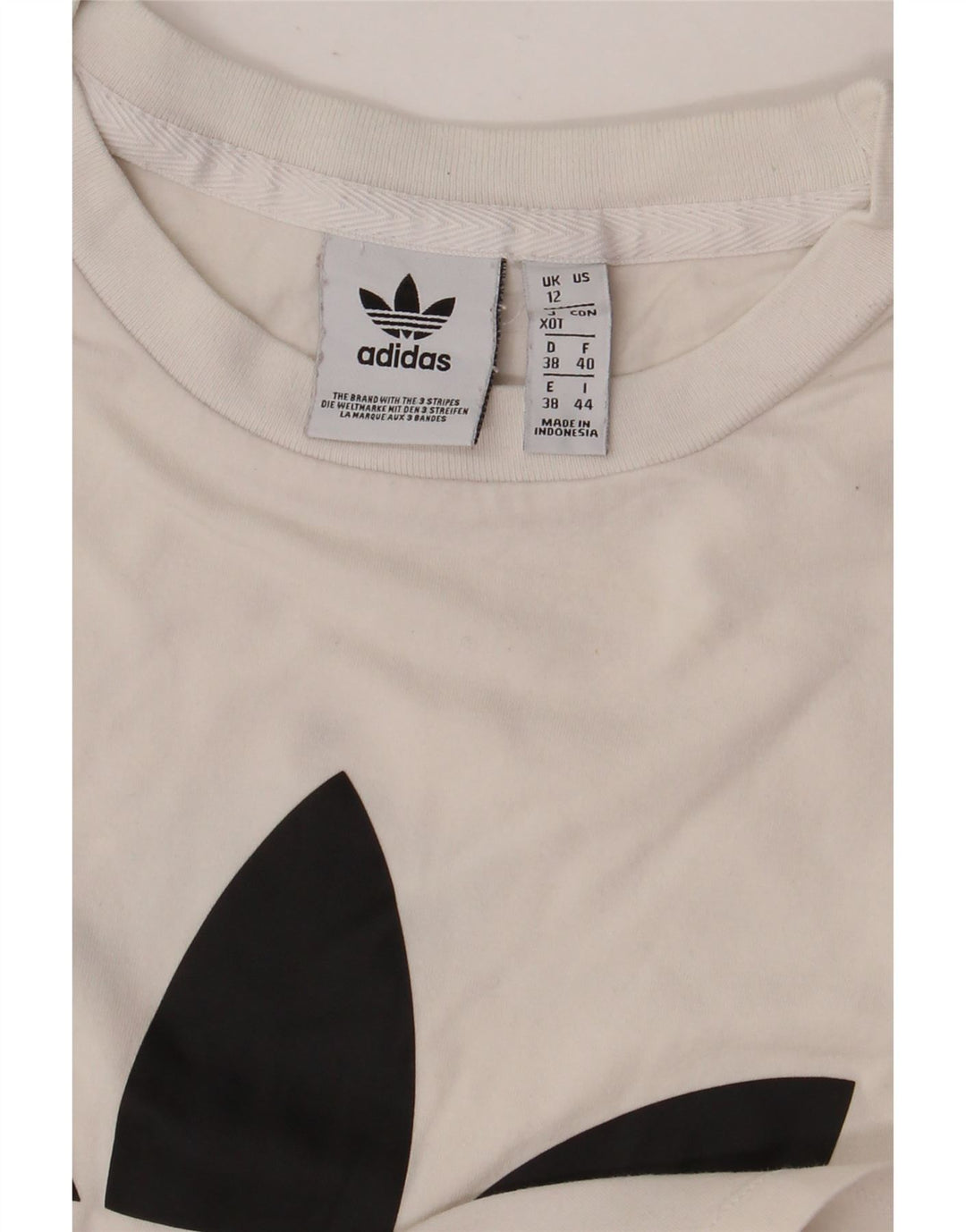 Camiseta Adidas Feminina Graphic Top UK 12 Médio Branco