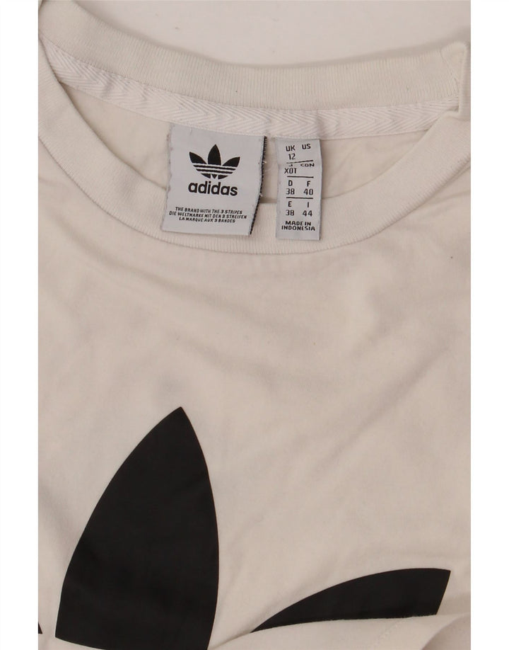Camiseta Adidas Feminina Graphic Top UK 12 Médio Branco
