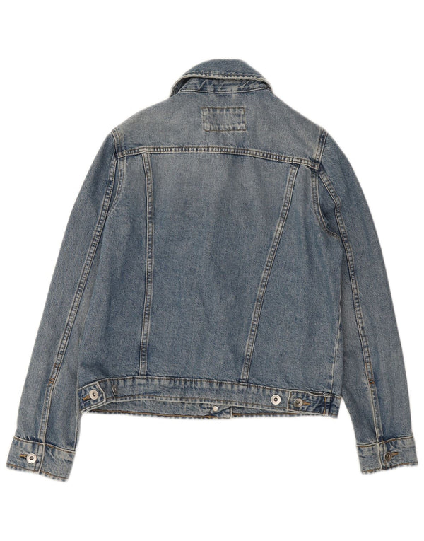 Jaqueta jeans feminina Marks & Spencer Reino Unido 10 algodão azul pequeno