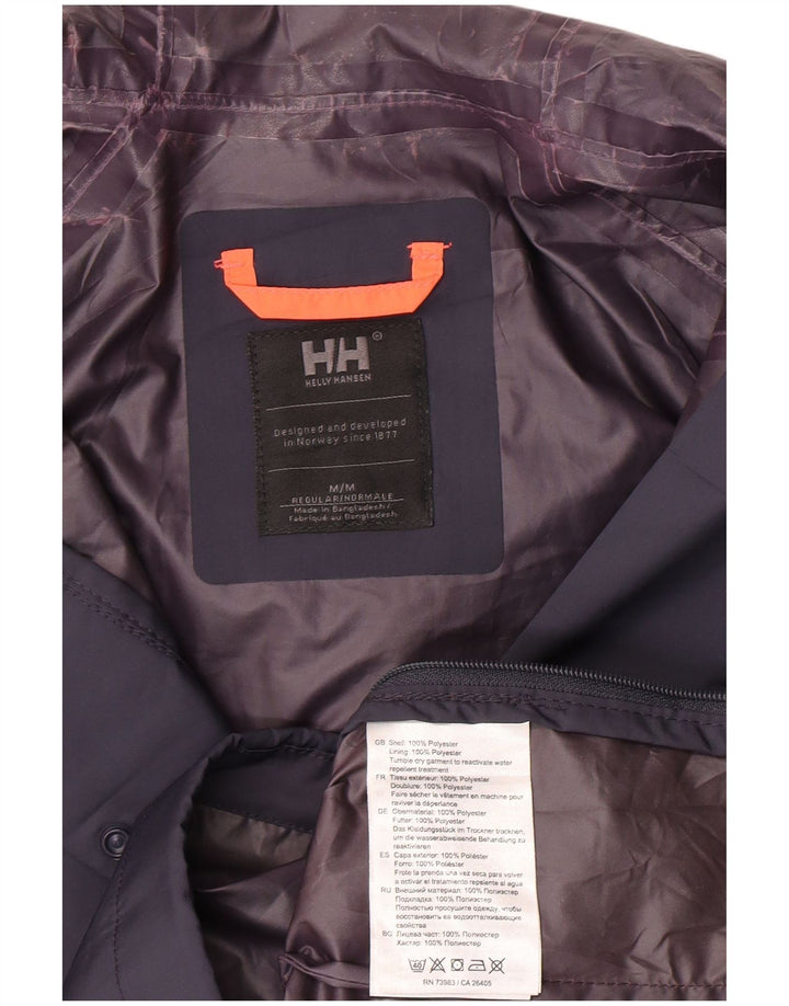 Jaqueta de chuva feminina Helly Hansen com capuz e capuz Reino Unido 14 médio azul marinho