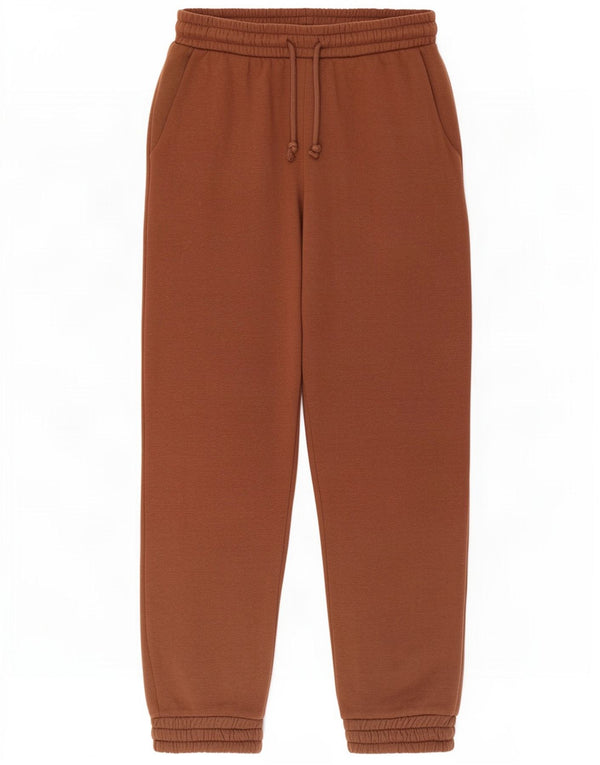 Calça de treino feminina Zara Joggers UK 8 pequeno algodão marrom