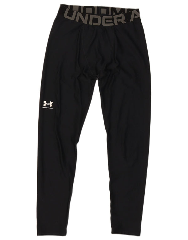 Leggings gráficas Under Armour Boys Heat Gear 11-12 anos grandes pretas