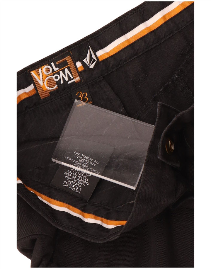Shorts cargo masculino Volcom W33 poliéster preto médio
