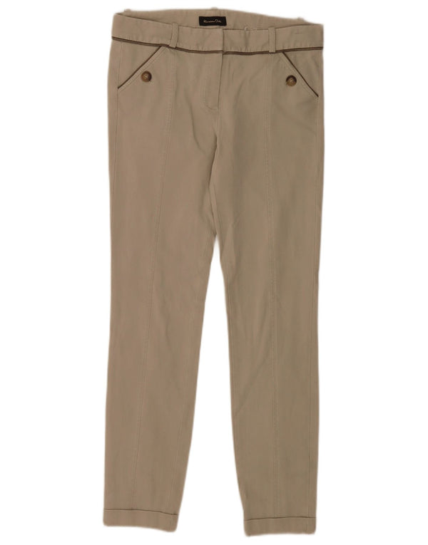 Calça feminina casual skinny Massimo Dutti UE 38 pequena W28 L27 bege